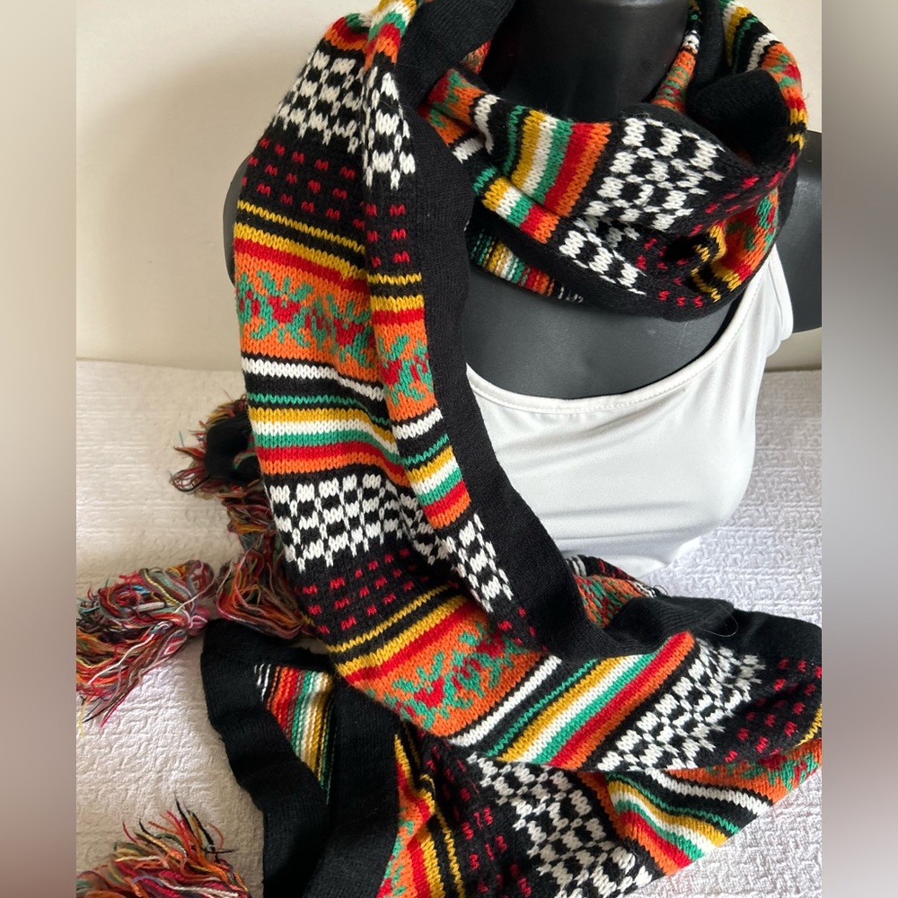 Colorful Patterned Scarf - image 2